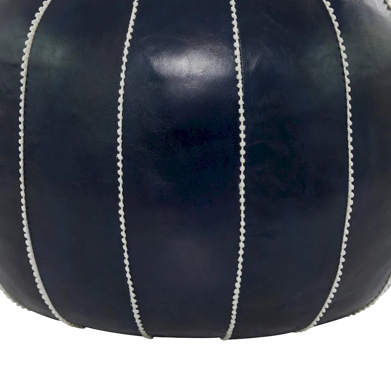 Pouf in pelle bohémien
