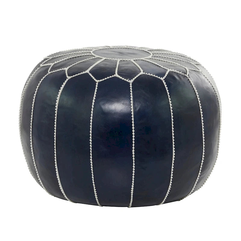 Pouf in pelle bohémien