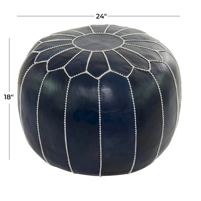 Pouf in pelle bohémien