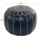 Pouf in pelle bohémien
