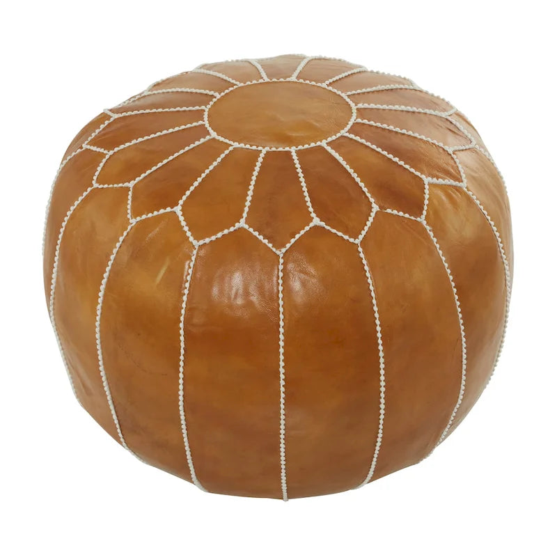 Pouf in pelle bohémien