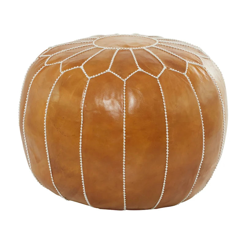 Pouf in pelle bohémien