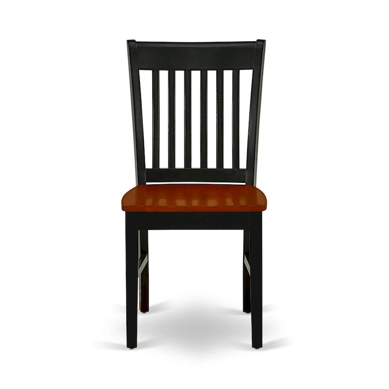 Tavolo Ovale da Sala da Pranzo e Sedie in Legno, Nero e Ciliegio (Opzioni Pezzi)