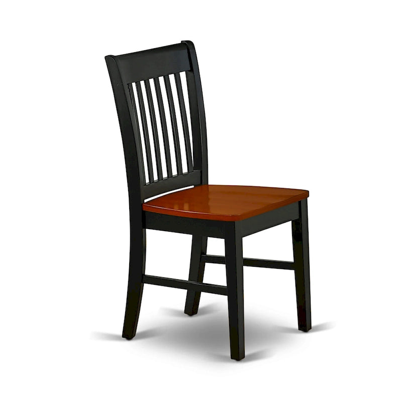 Tavolo Ovale da Sala da Pranzo e Sedie in Legno, Nero e Ciliegio (Opzioni Pezzi)