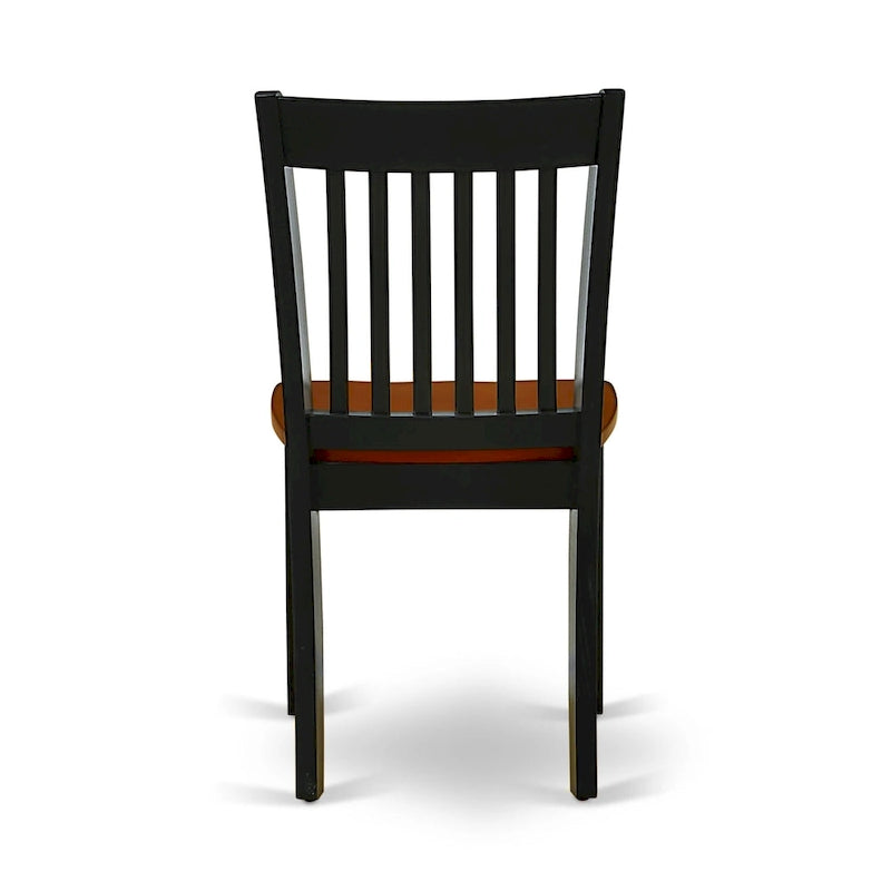 Tavolo Ovale da Sala da Pranzo e Sedie in Legno, Nero e Ciliegio (Opzioni Pezzi)