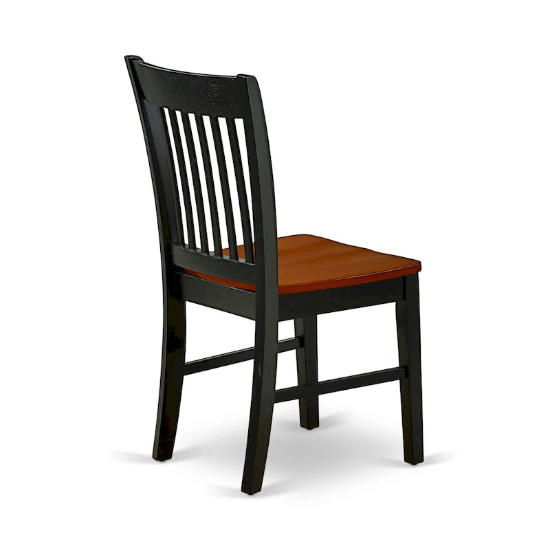 Tavolo Ovale da Sala da Pranzo e Sedie in Legno, Nero e Ciliegio (Opzioni Pezzi)
