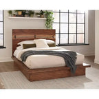 Camera da letto a piattaforma 6 pezzi Smokey Walnut