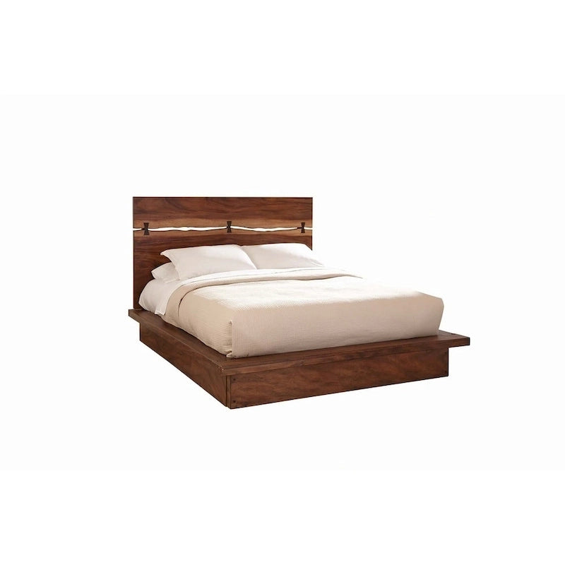 Camera da letto a piattaforma 6 pezzi Smokey Walnut