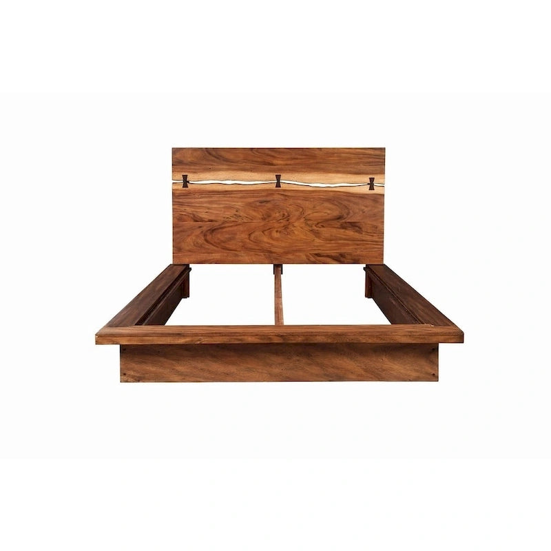 Camera da letto a piattaforma 6 pezzi Smokey Walnut