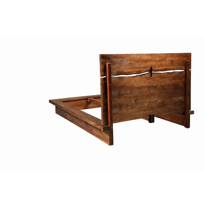 Camera da letto a piattaforma 6 pezzi Smokey Walnut