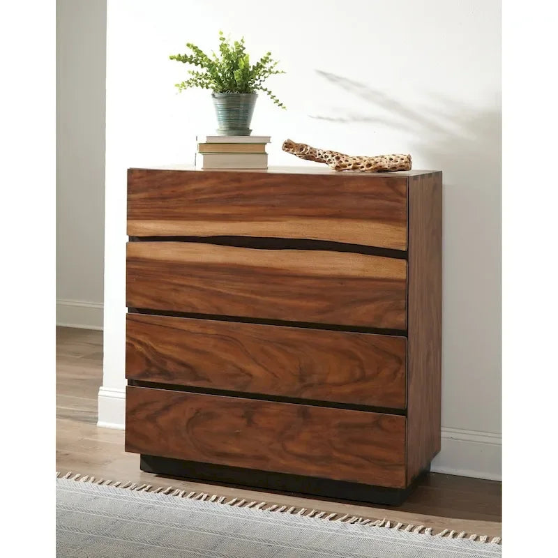 Camera da letto a piattaforma 6 pezzi Smokey Walnut