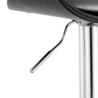 Sgabello da bar Mid-Century Modern marrone girevole regolabile in legno/metallo