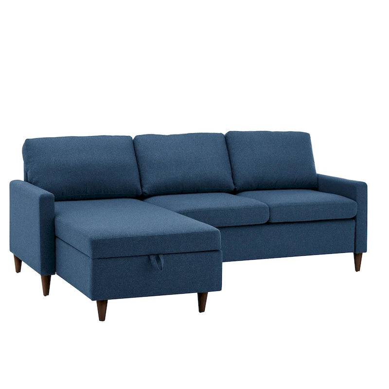 Divano ad angolo con chaise longue contenitore