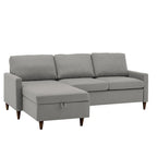 Divano ad angolo con chaise longue contenitore