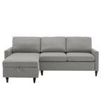 Divano ad angolo con chaise longue contenitore