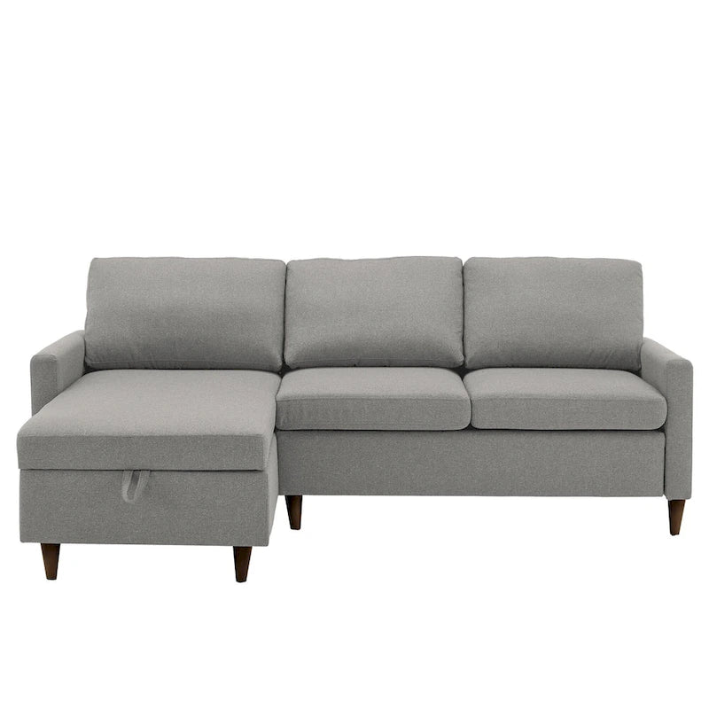 Divano ad angolo con chaise longue contenitore