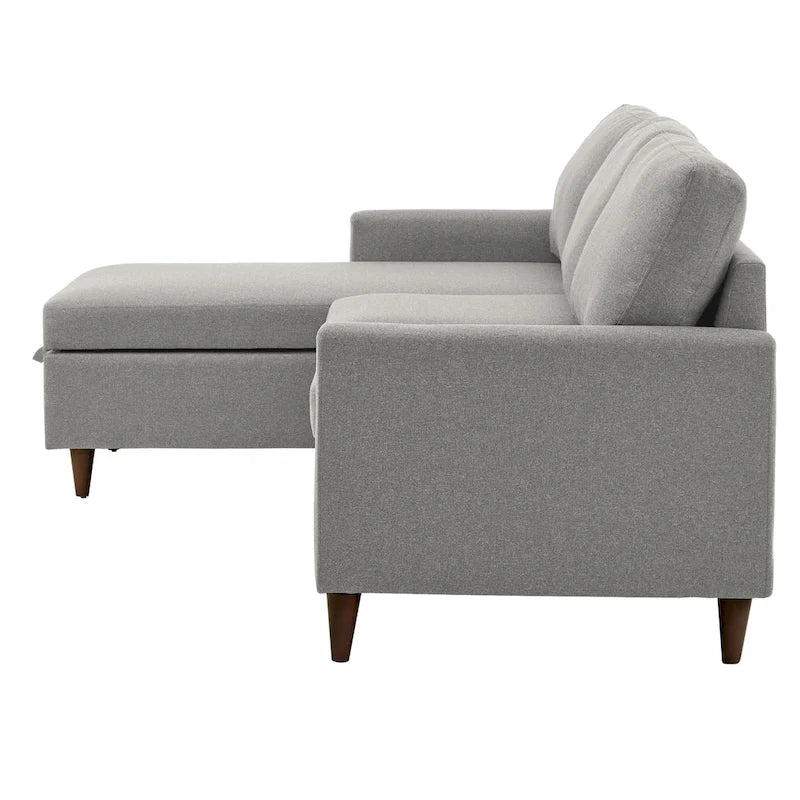 Divano ad angolo con chaise longue contenitore