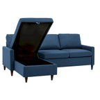 Divano ad angolo con chaise longue contenitore