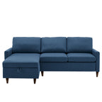 Divano ad angolo con chaise longue contenitore