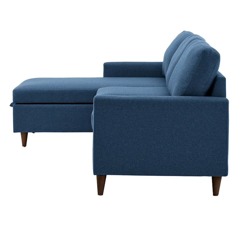 Divano ad angolo con chaise longue contenitore
