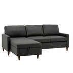 Divano ad angolo con chaise longue contenitore