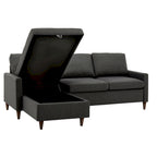 Divano ad angolo con chaise longue contenitore