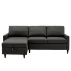 Divano ad angolo con chaise longue contenitore