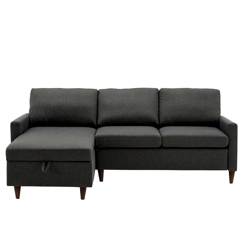 Divano ad angolo con chaise longue contenitore