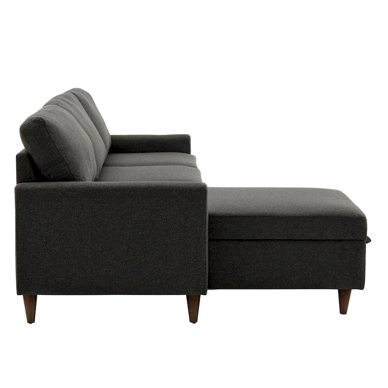 Divano ad angolo con chaise longue contenitore