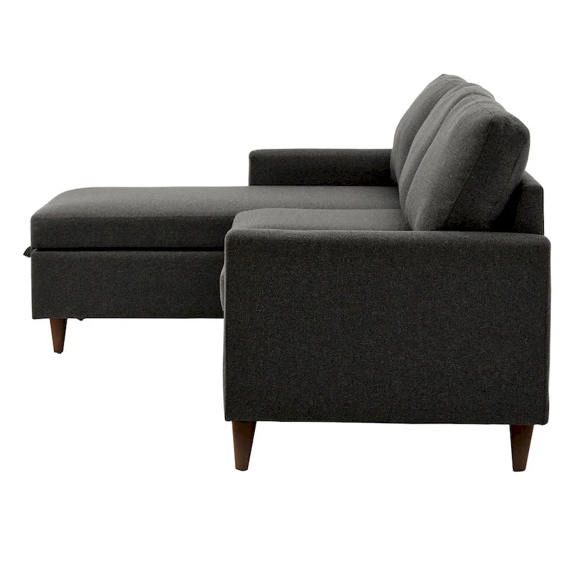 Divano ad angolo con chaise longue contenitore