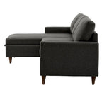Divano ad angolo con chaise longue contenitore