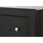 Camera da letto con pannello libreria a LED nera 5 pezzi