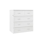 Letto a scomparsa Twin XL con materasso in bianco