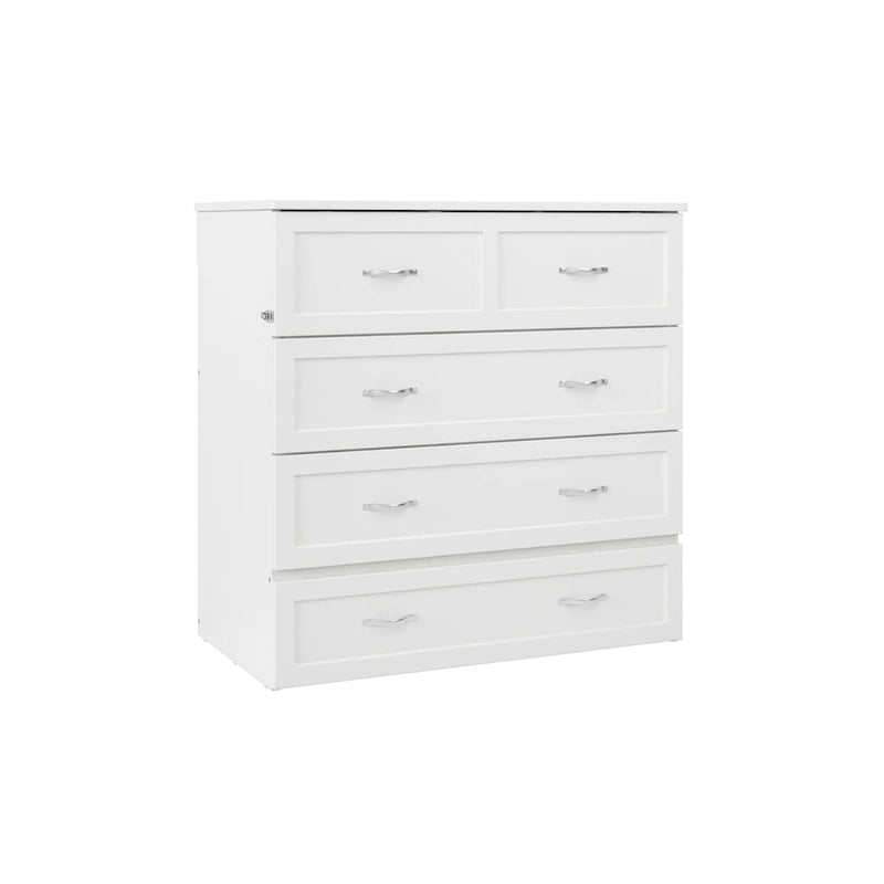 Letto a scomparsa Twin XL con materasso in bianco
