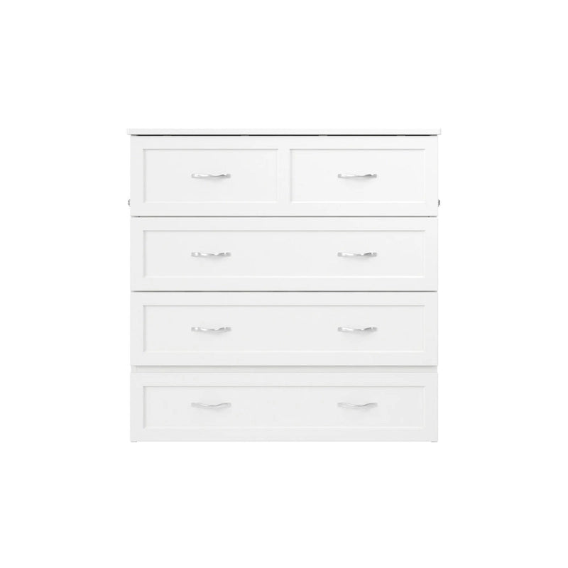 Letto a scomparsa Twin XL con materasso in bianco