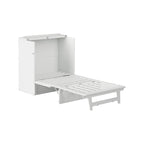 Letto a scomparsa Twin XL con materasso in bianco