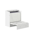 Letto a scomparsa Twin XL con materasso in bianco