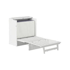 Letto a scomparsa Twin XL con materasso in bianco