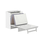 Letto a scomparsa Twin XL con materasso in bianco