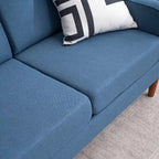 Divanetto in lino con gambe in legno massello