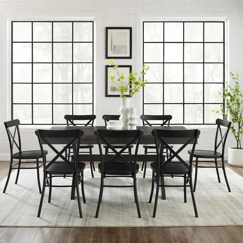 Set da pranzo di 9 pezzi con sedie