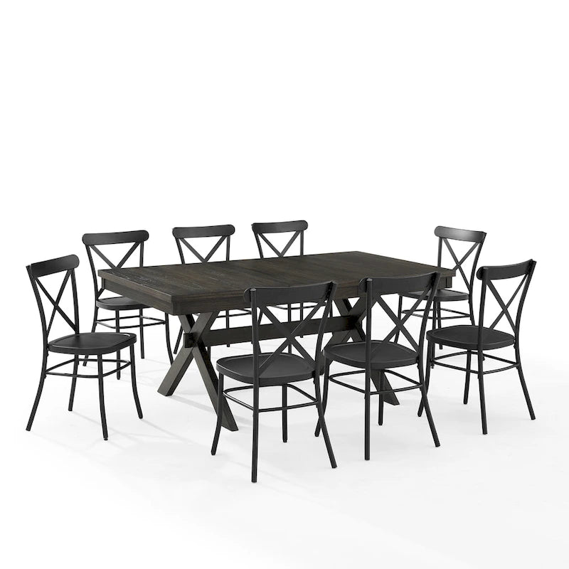 Set da pranzo di 9 pezzi con sedie