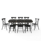 Set da pranzo di 9 pezzi con sedie