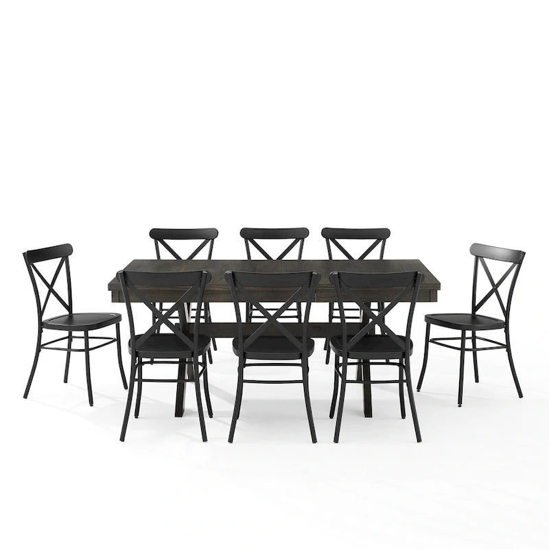Set da pranzo di 9 pezzi con sedie