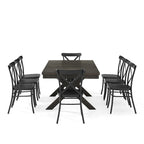 Set da pranzo di 9 pezzi con sedie