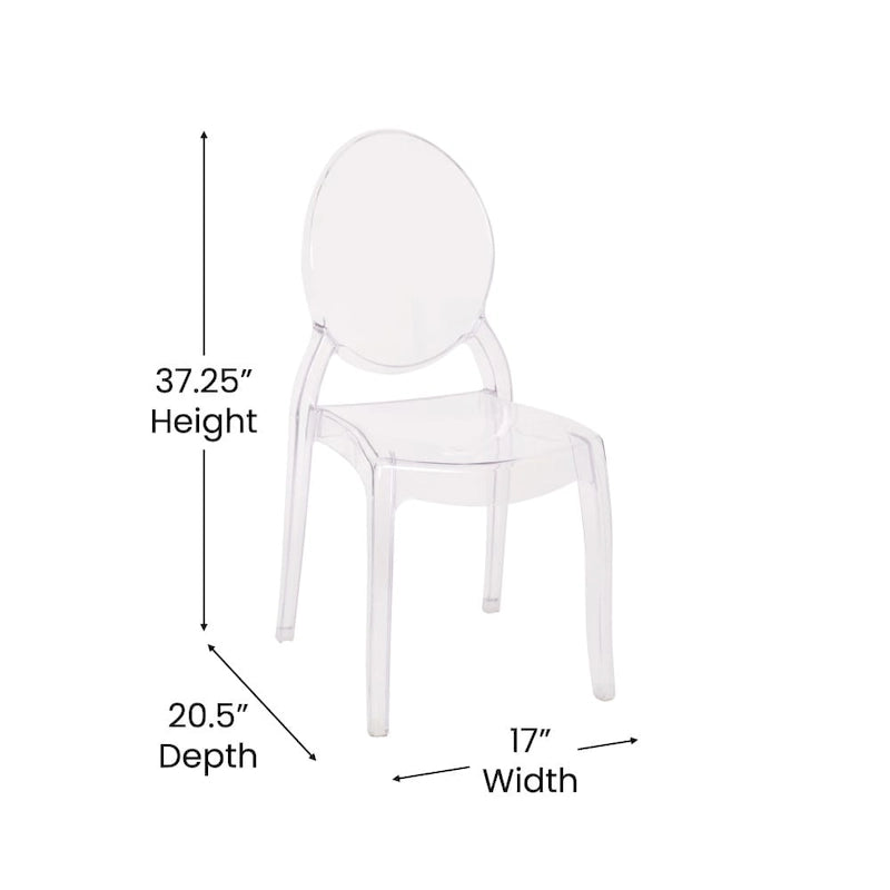 Sedie per banchetti in resina extra larghe per tutte le stagioni, confezione da 4 - 20,5 P x 17 L x 37,25 A