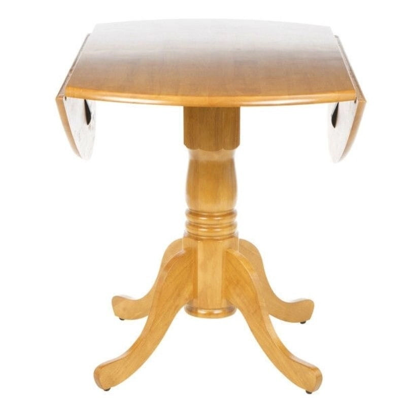 Tavolo da pranzo rotondo con ante a ribalta da 42 pollici in finitura rovere - 29,75 A x 42 L x 42 P