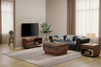 WAMPAT Modern TV Stand and Coffee Table Set of 2