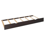 Letto matrimoniale in legno con mobile contenitore integrato