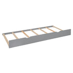 Letto matrimoniale in legno con mobile contenitore integrato